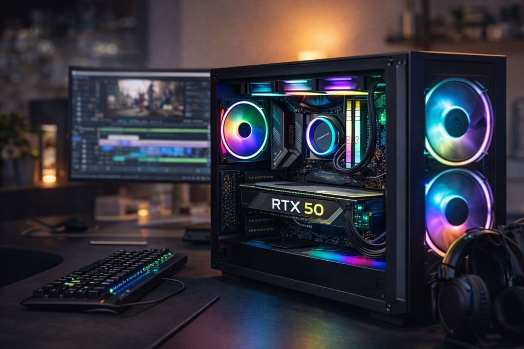High performance gaming and editing PC Build in Mumbai with RTX 50 Series GPU
